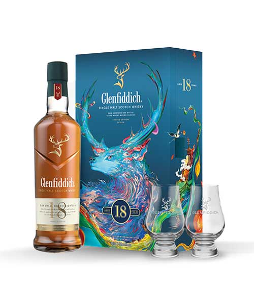 Glenfiddich 18 Years Single Malt Whisky Gift Set