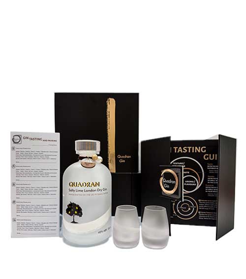 Quadran Salty Lime London Dry Gin 500ml Gift Set